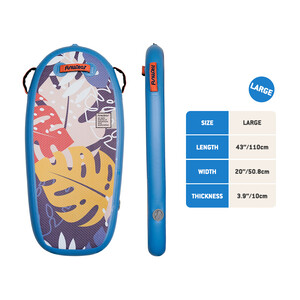 Opblaasbaar kinder paddleboard bodyboard - Blauwe bladeren