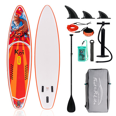 Opblaasbare surf paddleboard 11'6" - Sup Koi Oranje