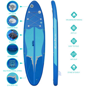 Opblaasbare surf paddleboard 11' - Blauw