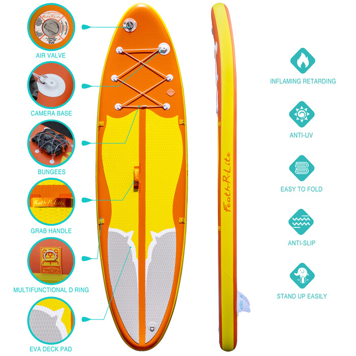 Opblaasbare surf paddleboard 11' - Oranje