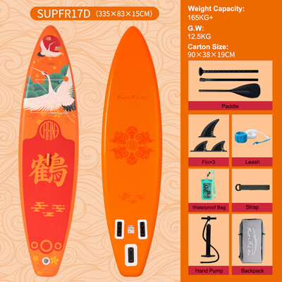 Opblaasbare surf-paddleboard 11' - Oranje Kraanvogel