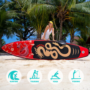 Opblaasbare surf paddleboard 11' - Rode Draak